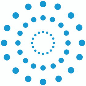 A rotating Blue color wheel resembling the Paradigm-Corp Logo Ring