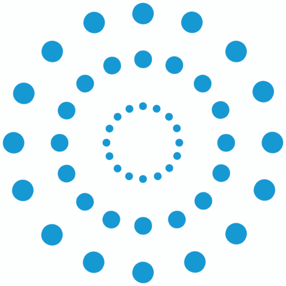A rotating Blue color wheel resembling the Paradigm-Corp Logo Ring