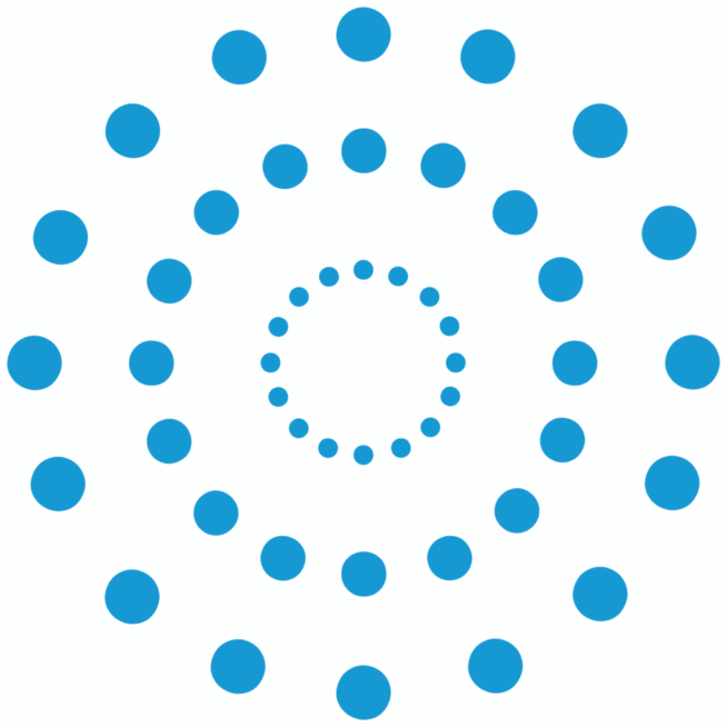 A rotating Blue color wheel resembling the Paradigm-Corp Logo Ring